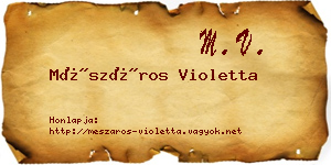 Mészáros Violetta névjegykártya