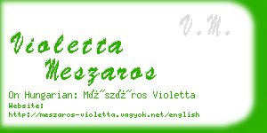 violetta meszaros business card